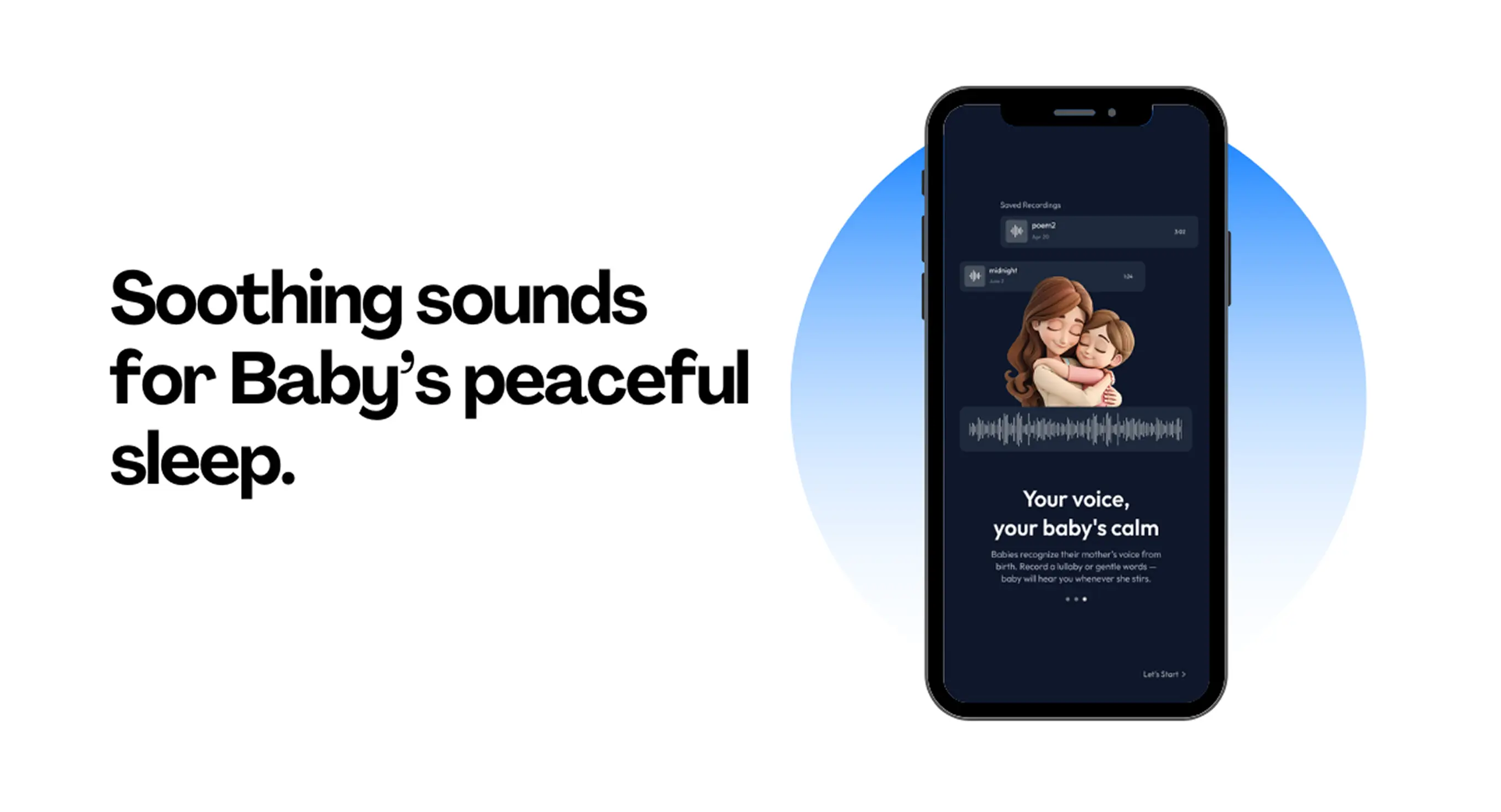 Baby Soother Mom's Voice app screenshot