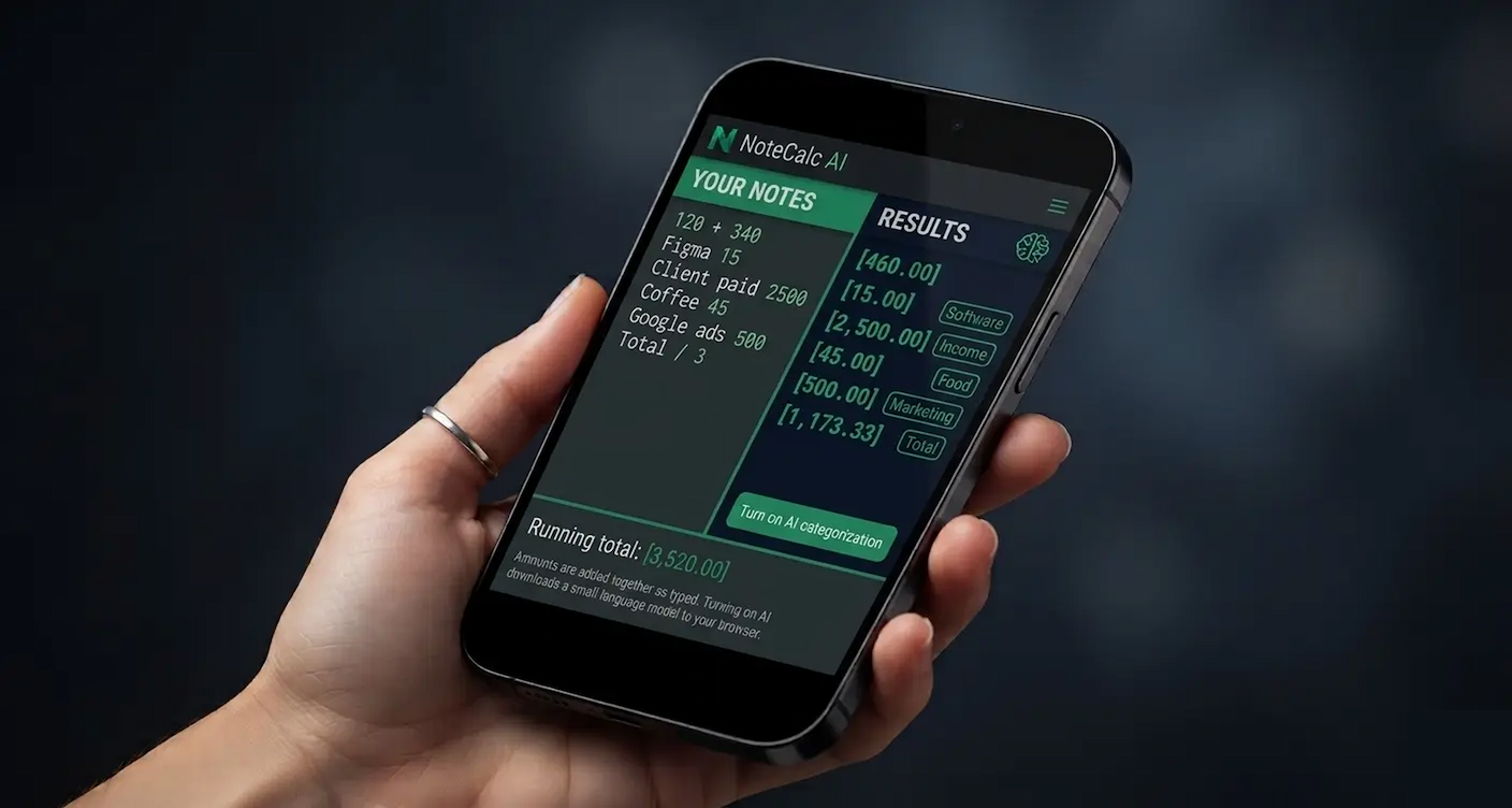 NoteCalc AI app screenshot